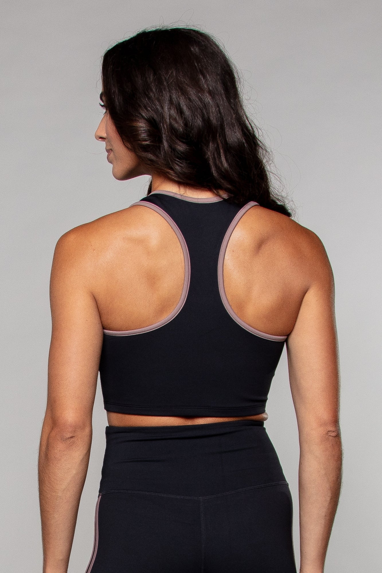 Stride Piped Black & Taupe Matching Set