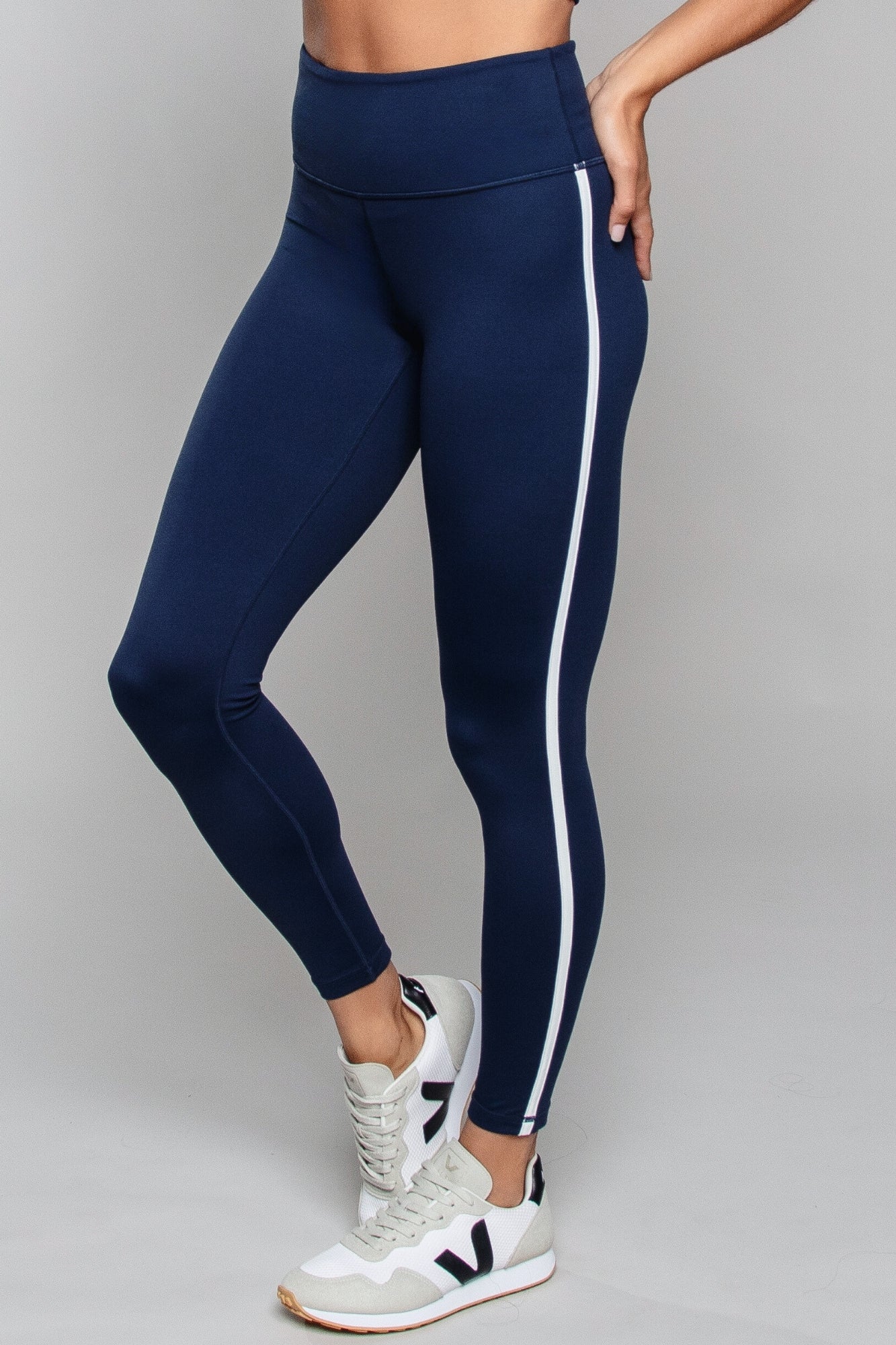 Stride Piped Navy & White Matching Set