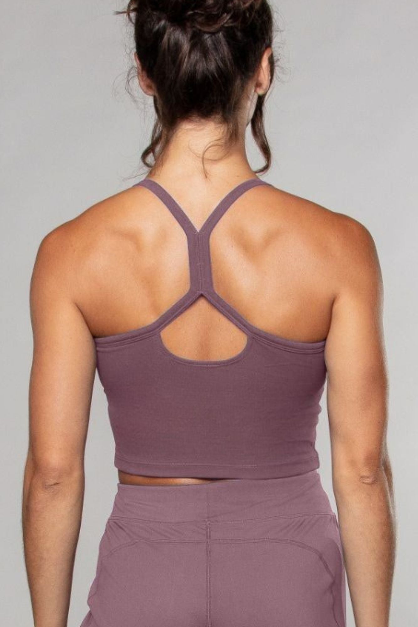 Airsoft Racerback Tank Mauve - Born Nouli