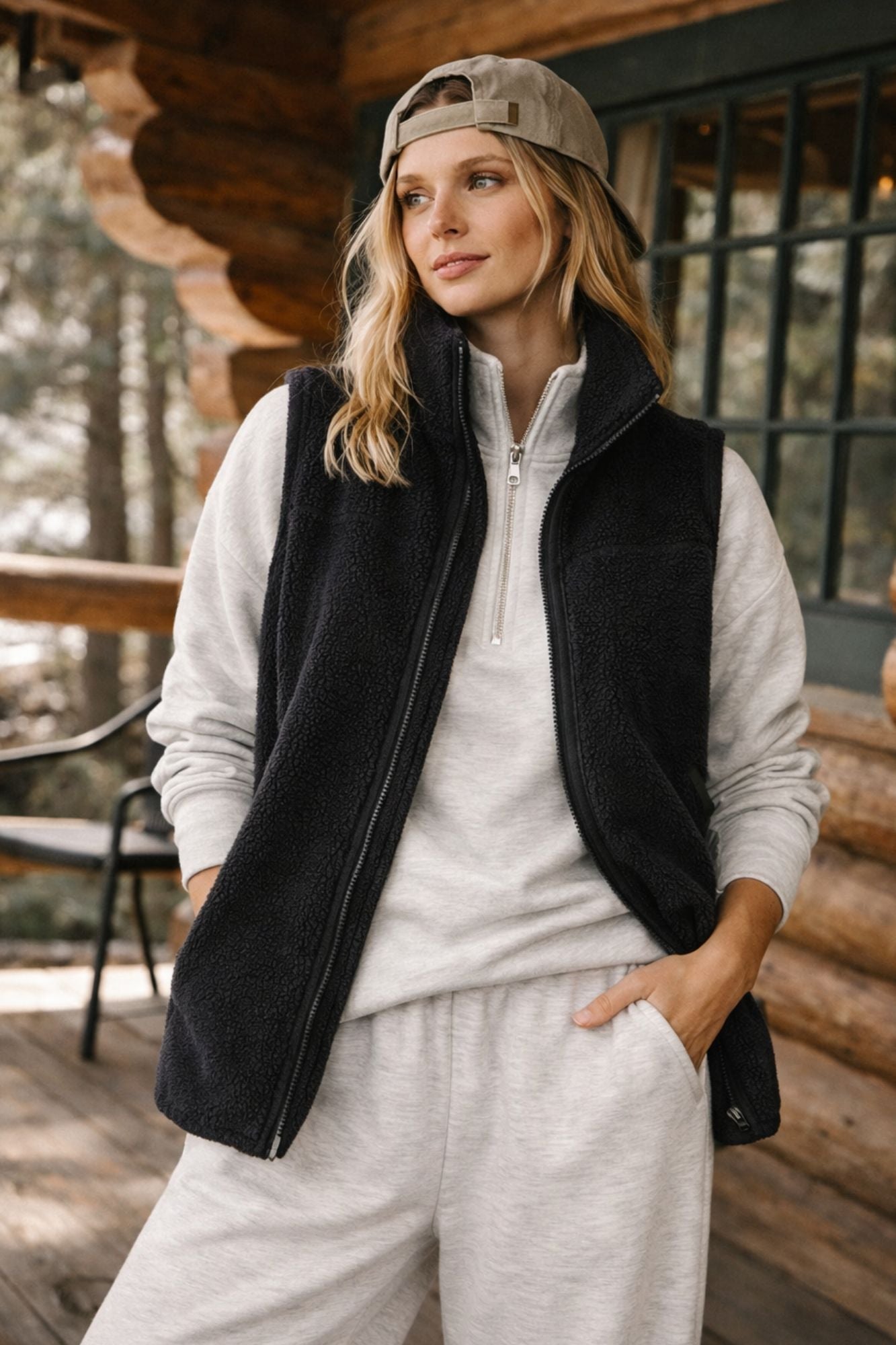 Motion Teddy Fleece Zip Gilet - Born Nouli