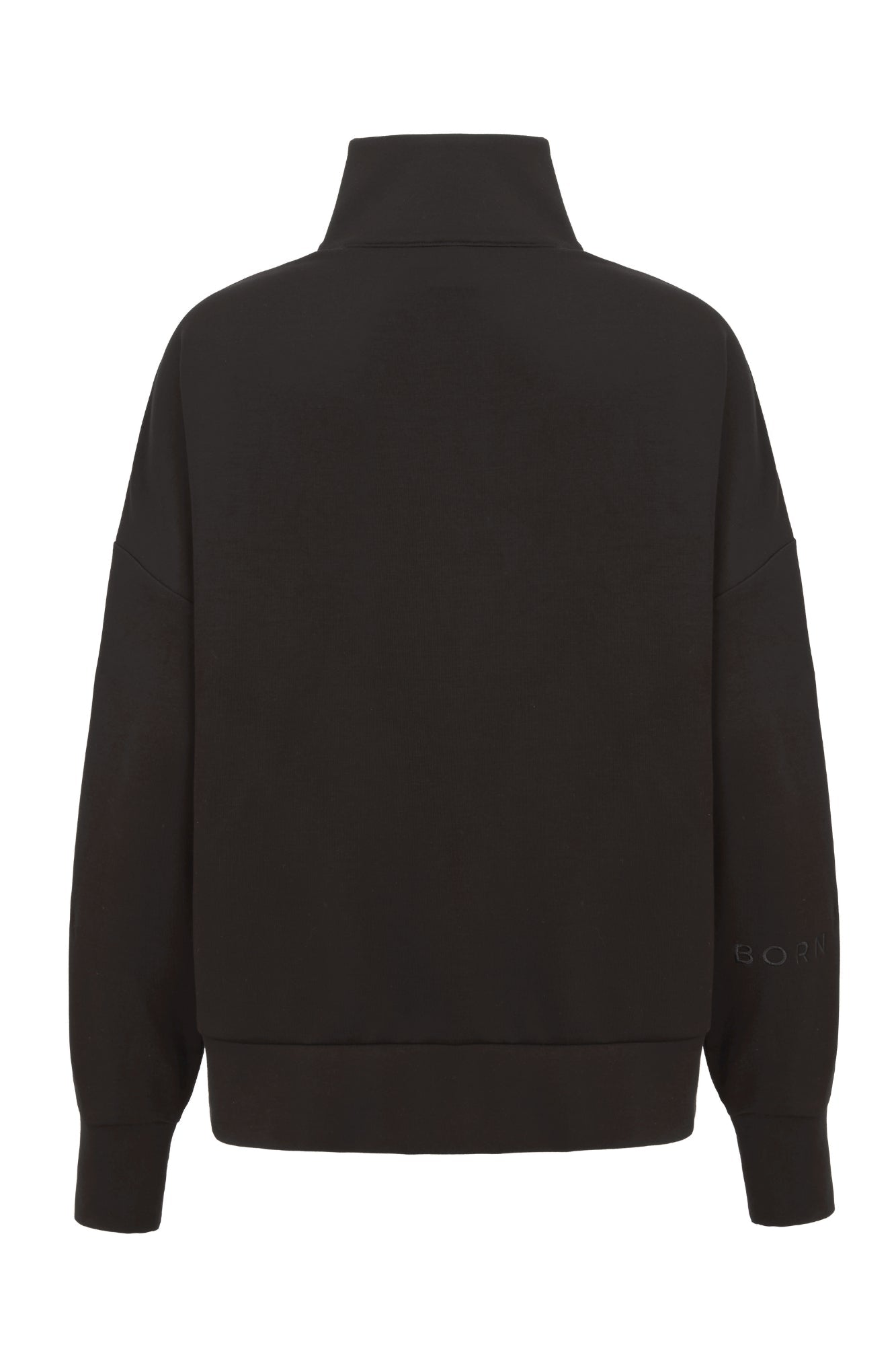 Supersoft Half Zip Sweatshirt Black - Born Nouli