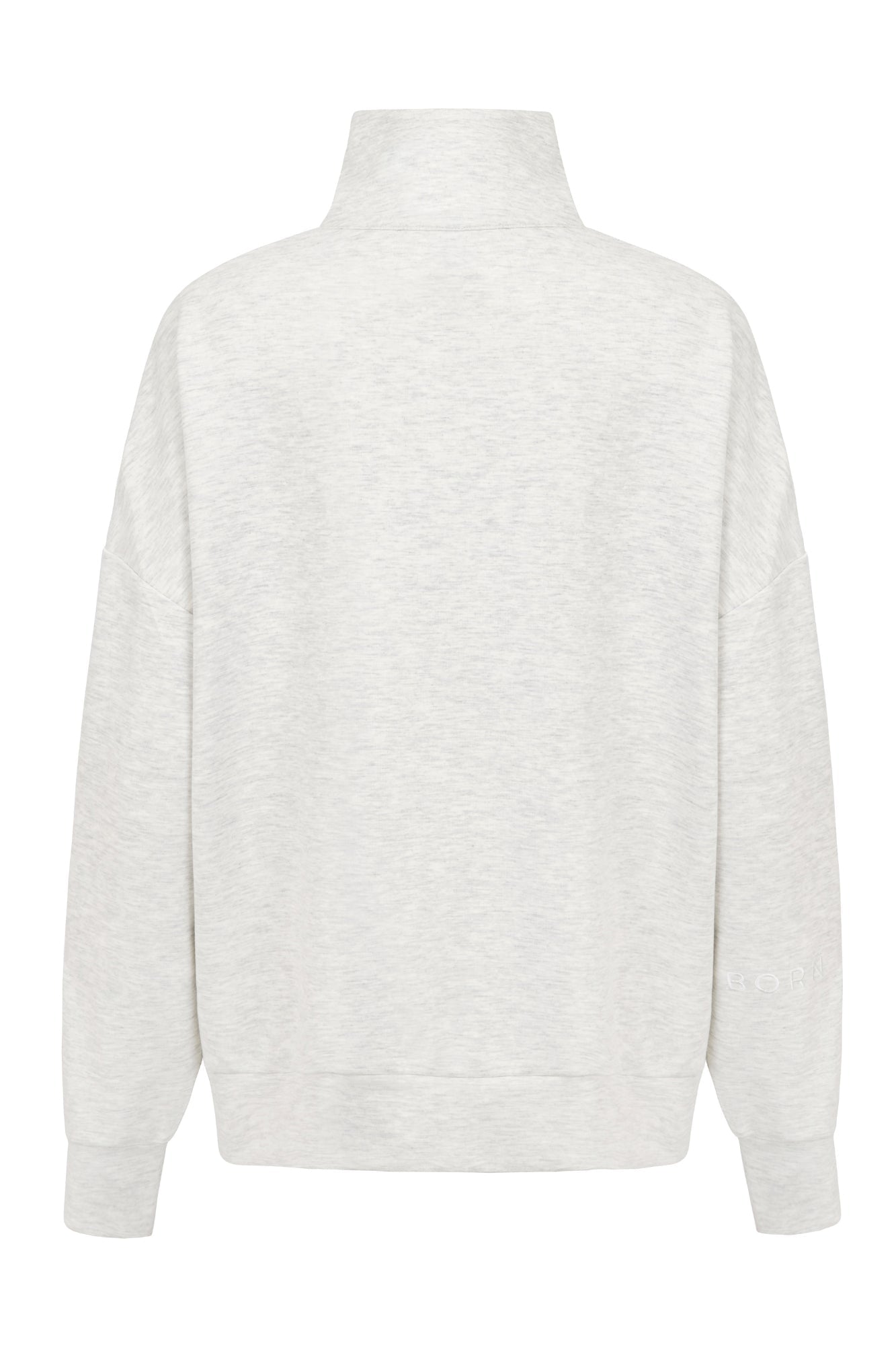 Supersoft Half Zip Sweatshirt Oat Marl - Born Nouli