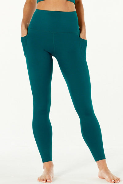 ATHLETA All In Up For Anything Yoga Pants Teal Blue High Rise