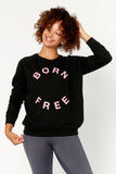 Super Soft Crew Neck Sweatshirt in Black Organic Cotton