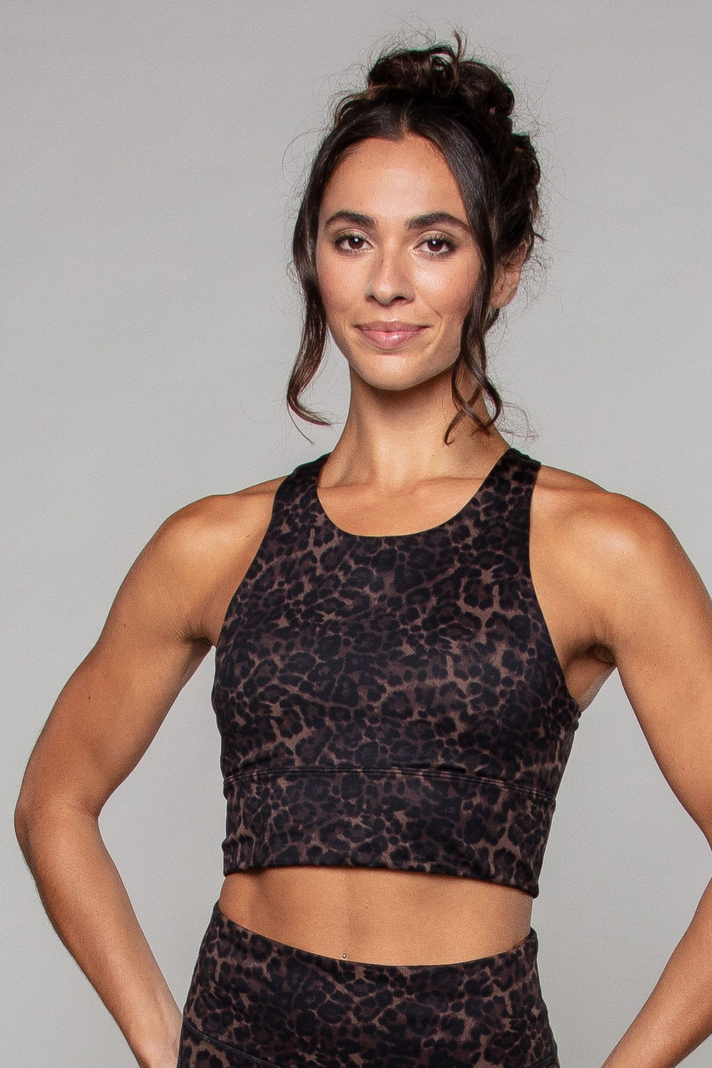 Born Nouli | Ethically Made Luxury Activewear for Women 5 Wild Cat Longline Crop Bra