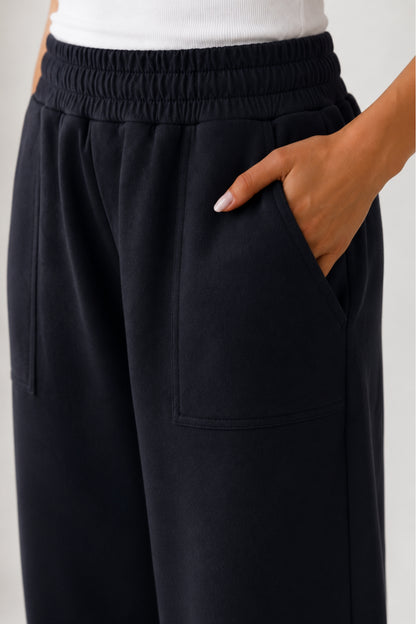 Sloane Relaxed Barrel Leg Trouser Black