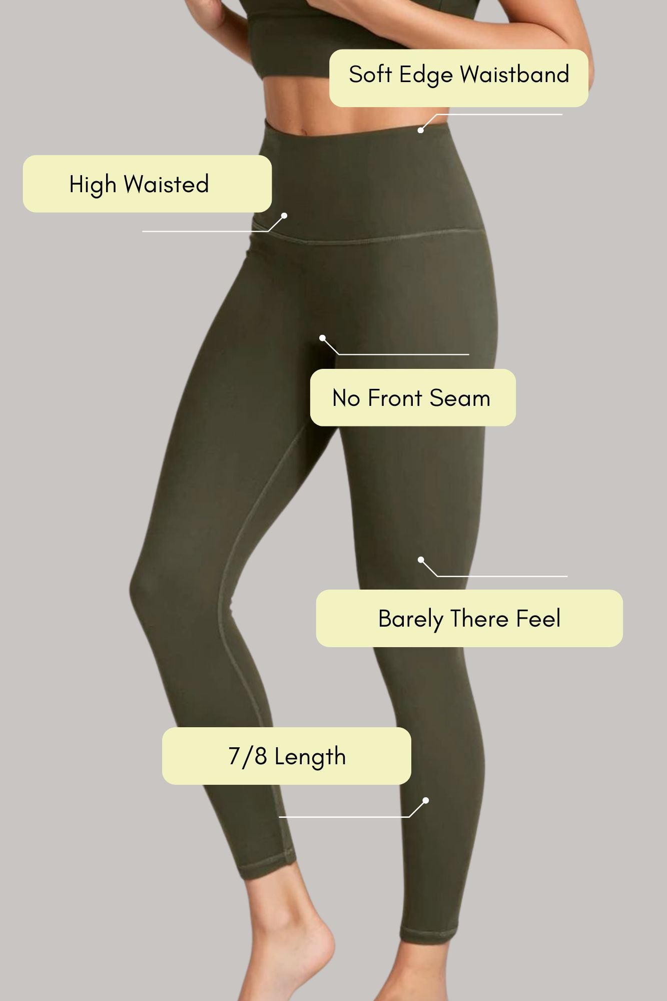 Elevate All Day Ultra High Waist 7/8 Legging Olive