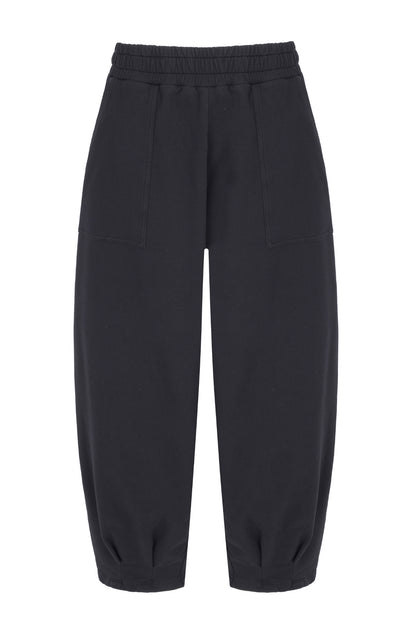 Sloane Relaxed Barrel Leg Trouser Black