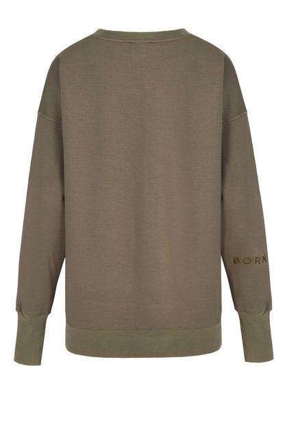 Supersoft Longline Sweatshirt Olive