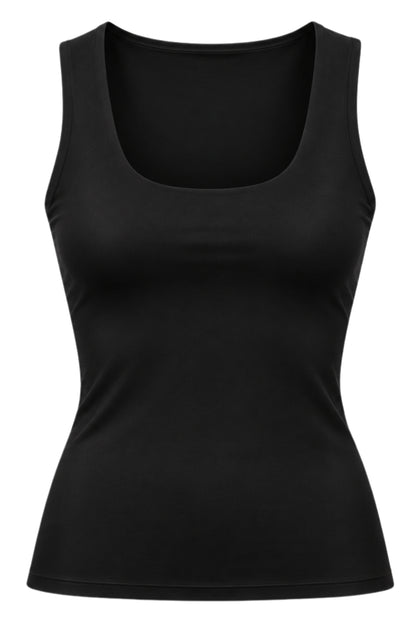 Leni Wide Strap Vest Black