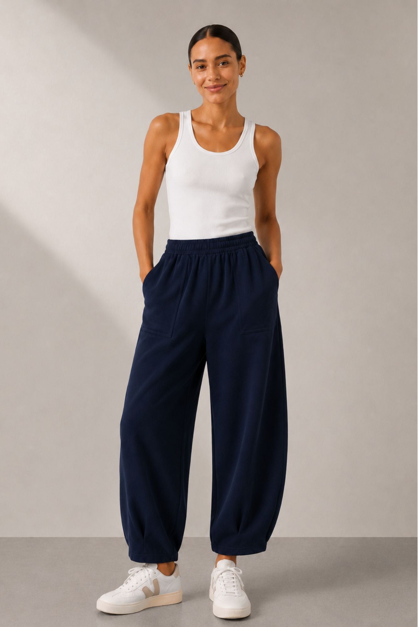 Sloane Relaxed Pocket Leg Trouser Navy
