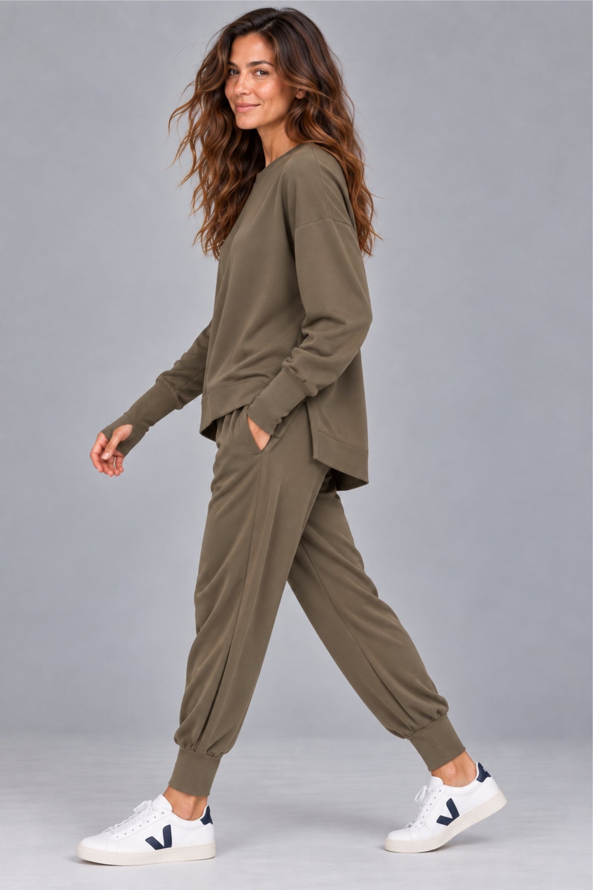 Supersoft Cuffed Sweatpant Olive