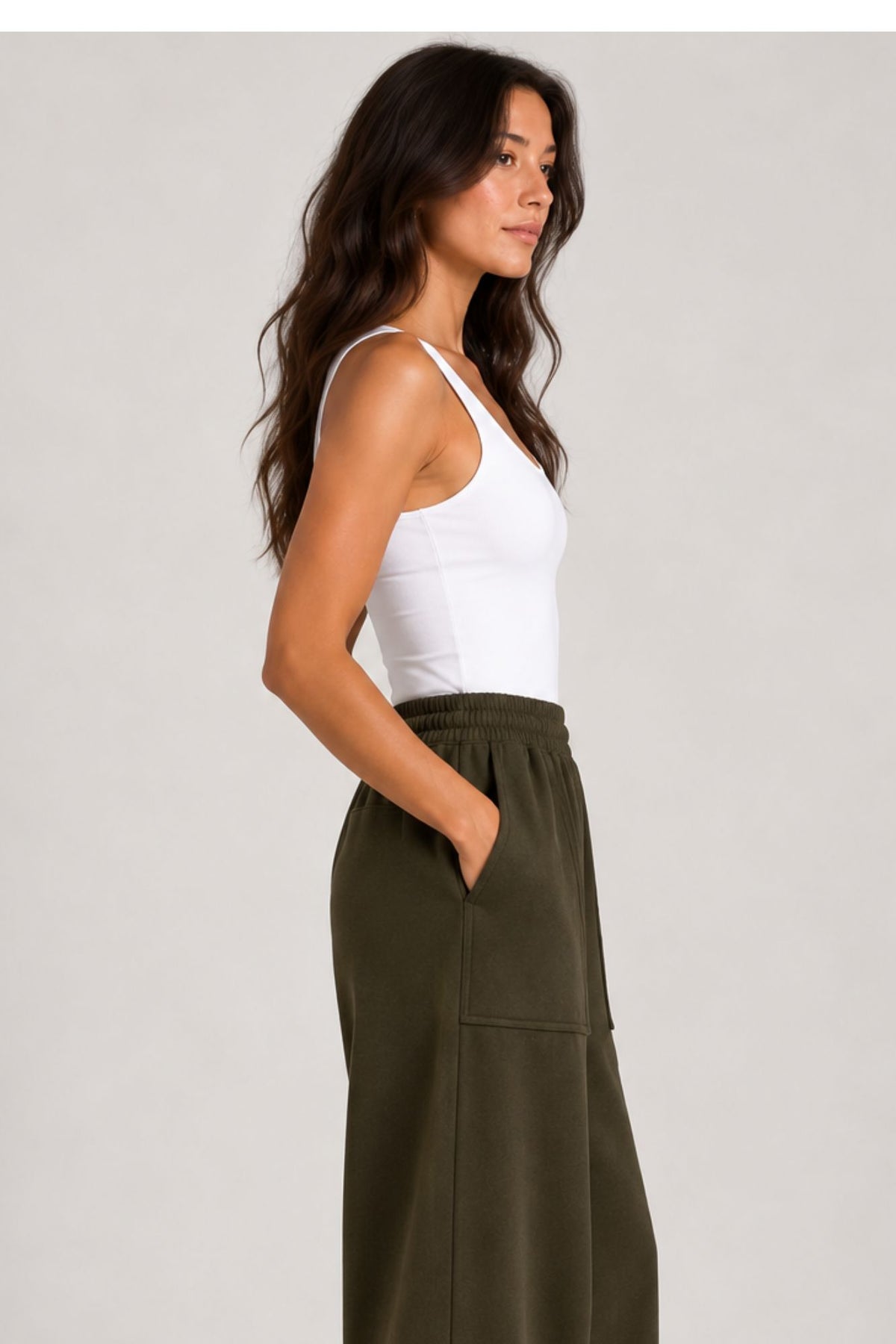 Sloane Relaxed Barrel Leg Trouser Bark