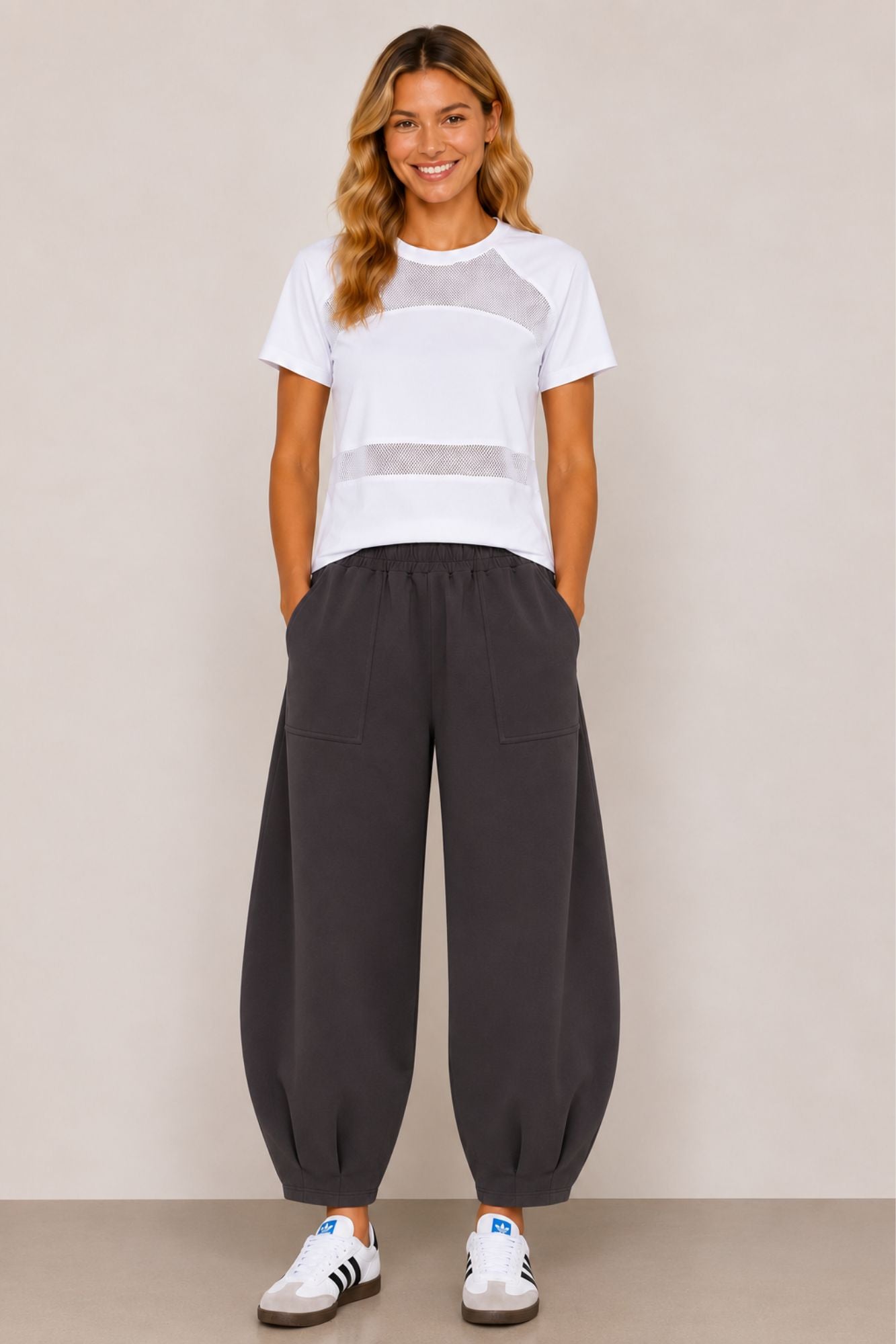 Sloane Relaxed Barrel Leg Trouser Slate