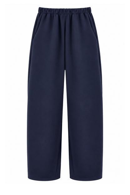 Supersoft Barrel Leg  Trouser Navy