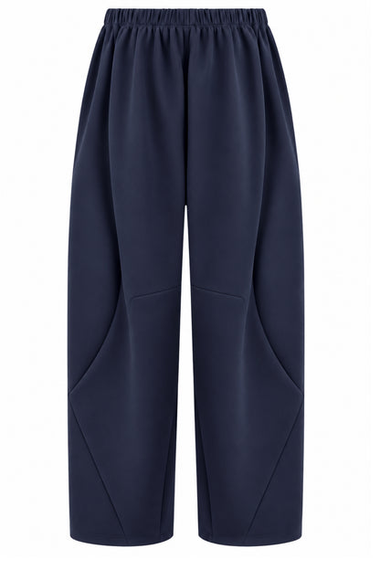 Supersoft Barrel Leg  Trouser Navy