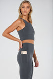 7/8 Sculpting High Waisted Pocket Legging Slate Grey