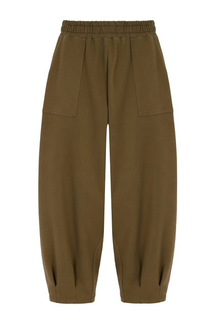 Sloane Relaxed Barrel Leg Trouser Olive