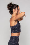 Rose Cheetah Longline Crop Bra