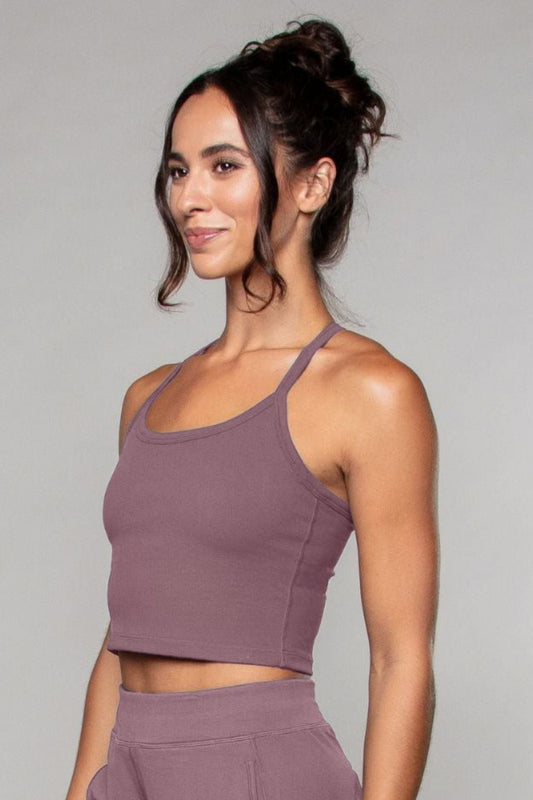 Airsoft Racerback Tank Mauve - Born Nouli