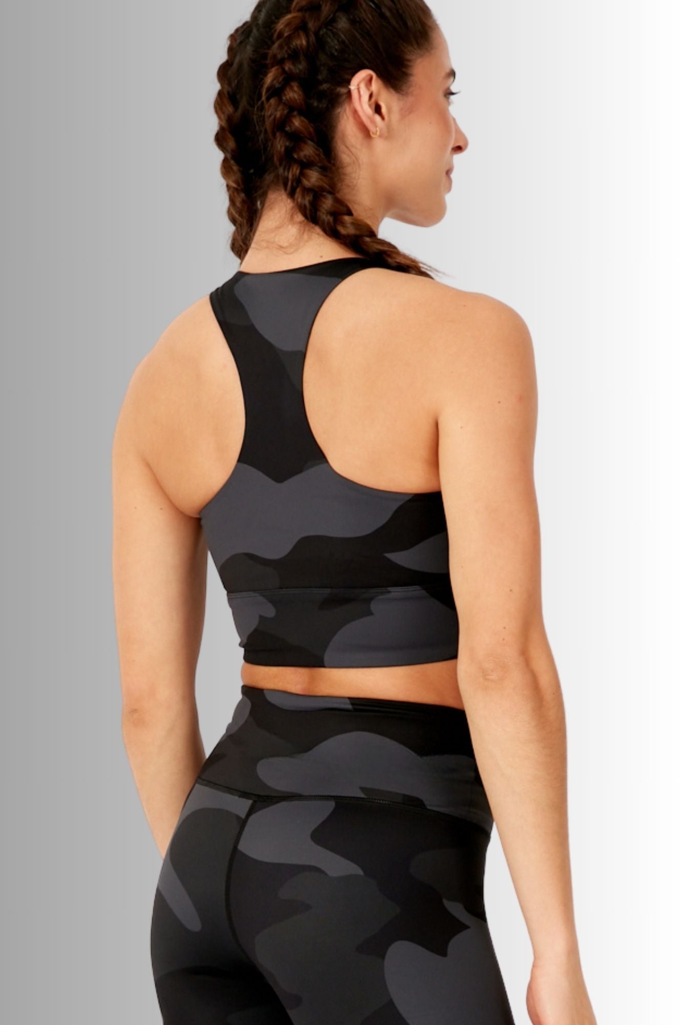 Born Nouli Sports Bras for women - High Support Gym & Workout Bras 3 ebony camo crop bra 643897