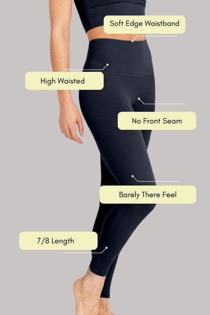 Elevate All Day Ultra High Waist 7/8 Legging Midnight - Born Nouli
