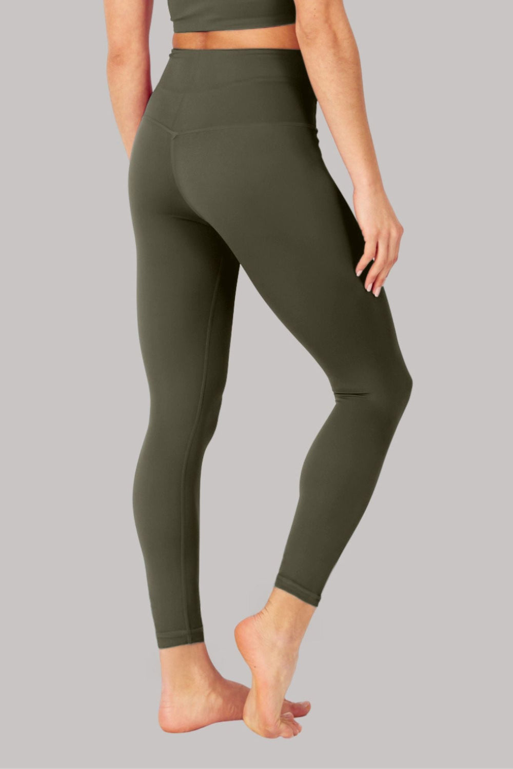 Elevate All Day Ultra High Waist 7/8 Legging Olive - Born Nouli