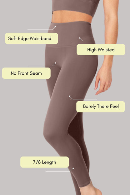 Elevate All Day Ultra High Waist 7/8 Legging Taupe - Born Nouli
