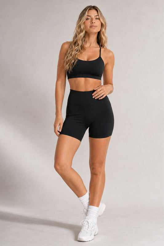 Elevate High-Rise Seamless Training Short Black - Born Nouli