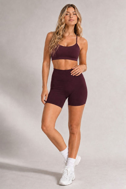 Elevate High-Rise Seamless Training Short Fig - Born Nouli