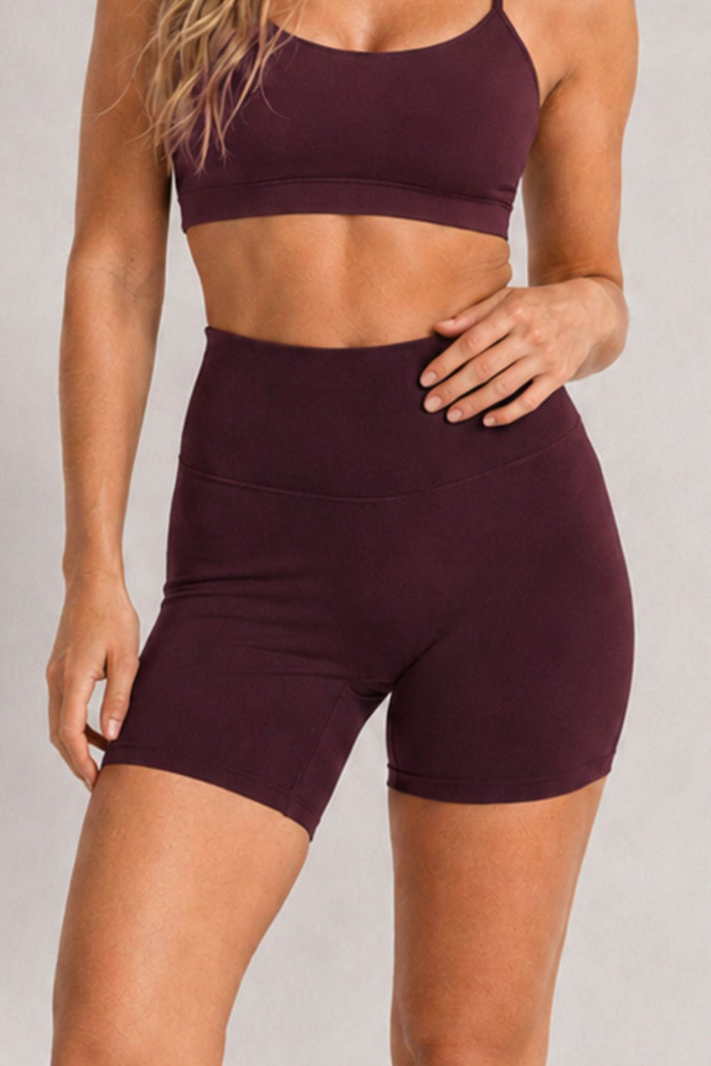Elevate High-Rise Seamless Training Short Fig - Born Nouli