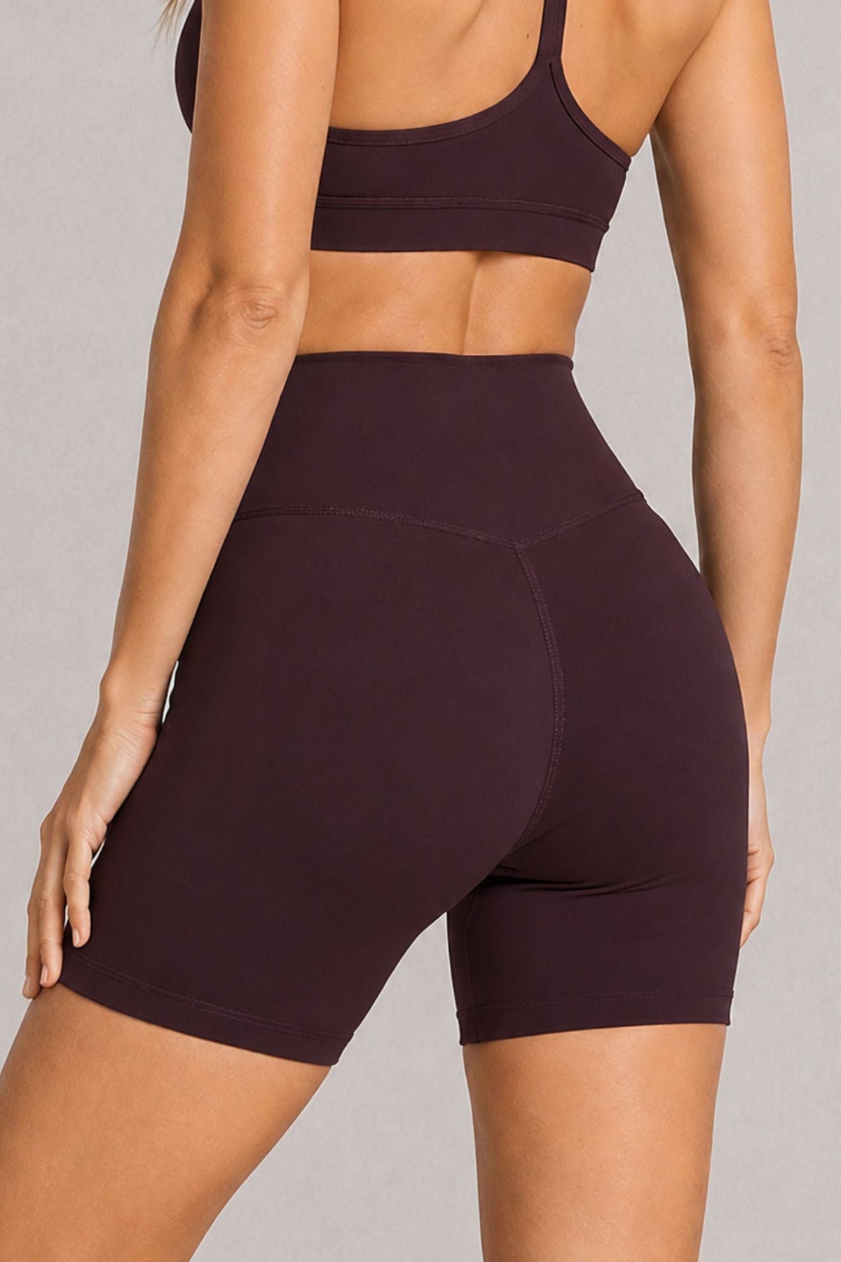 Elevate High-Rise Seamless Training Short Fig - Born Nouli