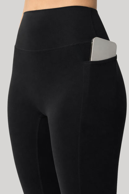 Elevate Side Pocket Full Length Legging Black - Born Nouli
