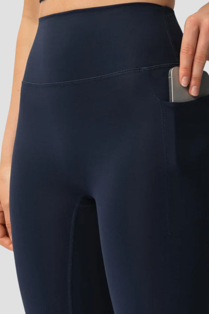 Elevate Side Pocket Full Length Legging Midnight - Born Nouli
