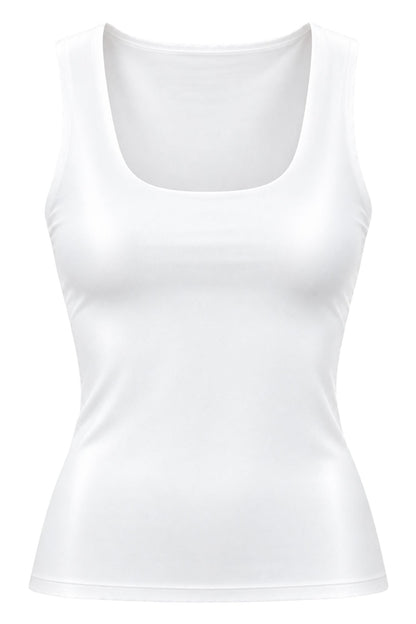 Leni Wide Strap Vest White - Born Nouli