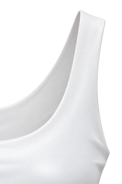 Leni Wide Strap Vest White - Born Nouli