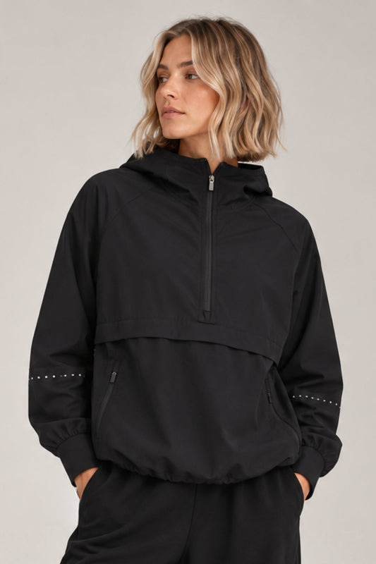 Lightweight Shell Track Jacket Black - Born Nouli
