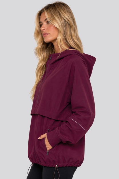 Lightweight Shell Track Jacket Black Cherry - Born Nouli