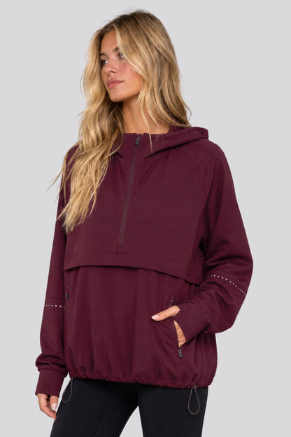 Lightweight Shell Track Jacket Black Cherry - Born Nouli