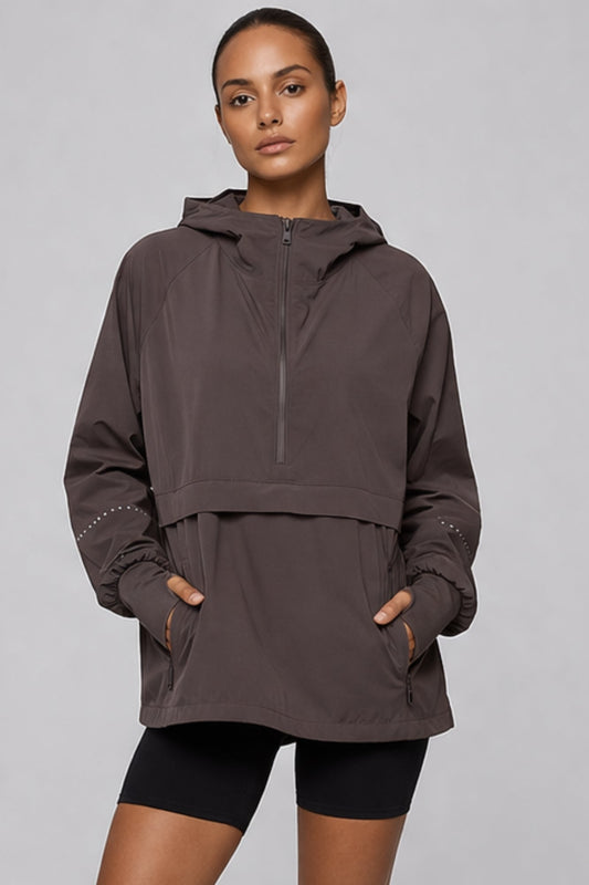 Lightweight Shell Track Jacket Clay - Born Nouli