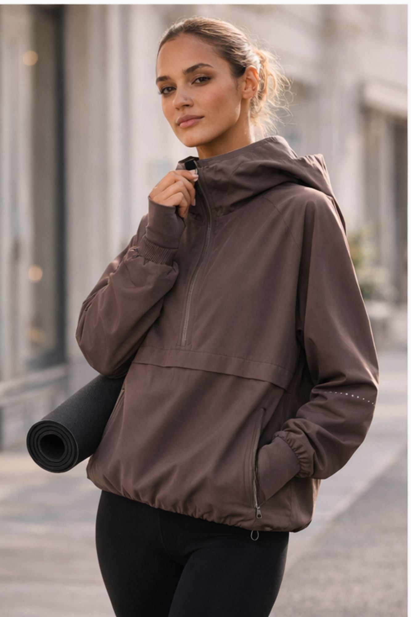 Lightweight Shell Track Jacket Clay - Born Nouli