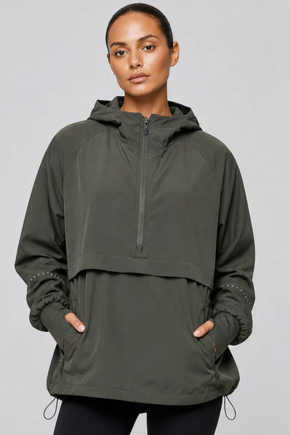 Lightweight Shell Track Jacket Khaki - Born Nouli