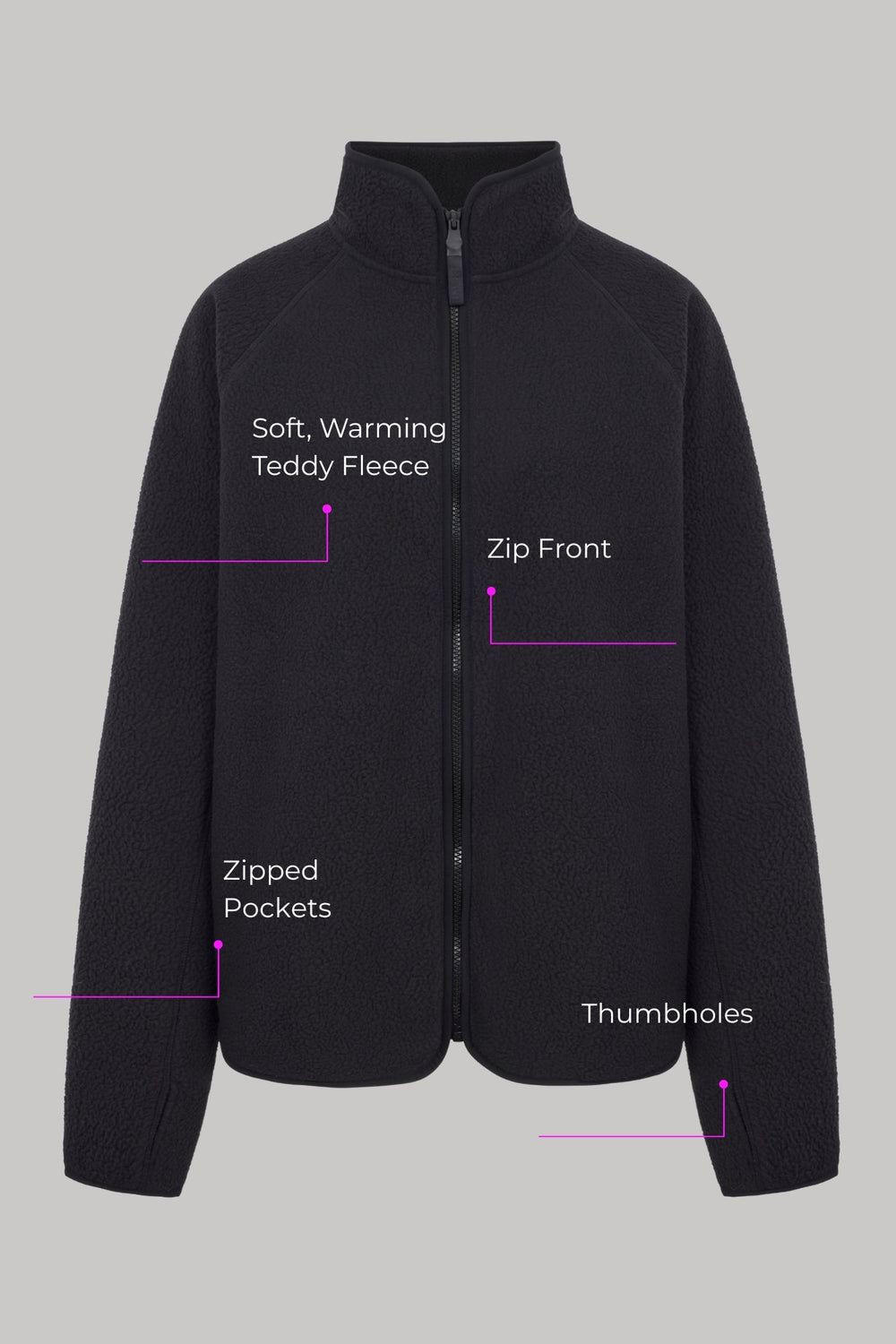 Motion Teddy Fleece Zip Jacket - Born Nouli