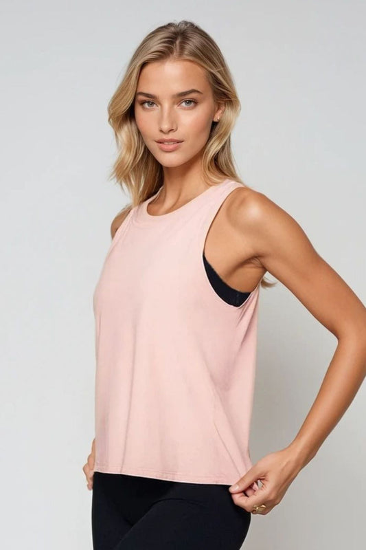 Relaxed Studio Tank Vest Soft Peach - Born Nouli