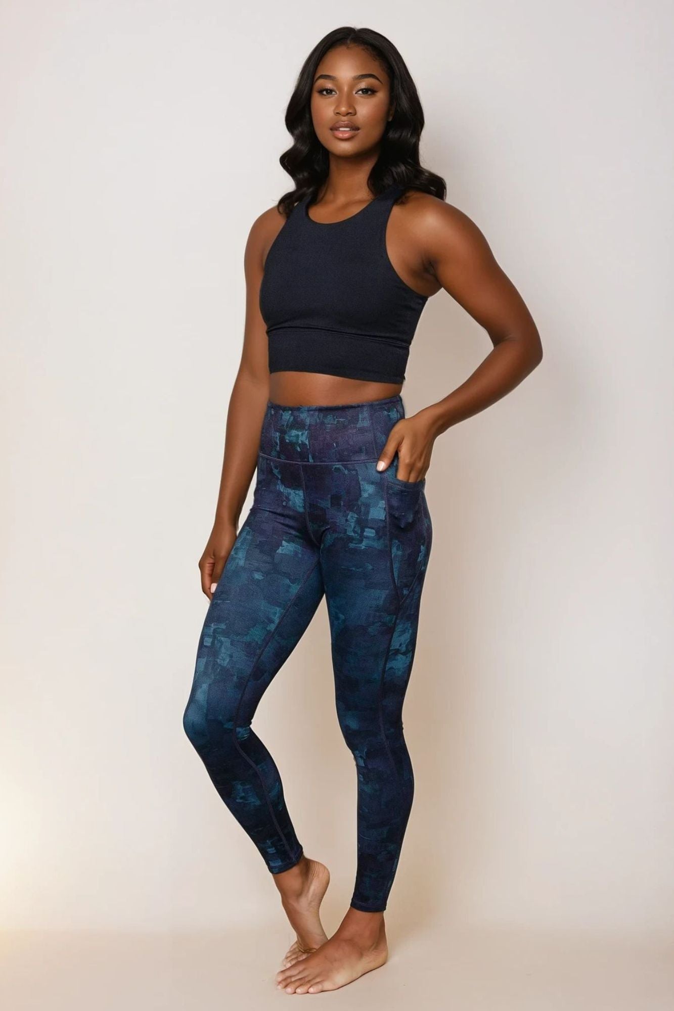 River High Waisted Full Length Pocket Legging - Born Nouli