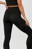 Sculpting High Waisted Full Length Pocket Legging Black - Born Nouli