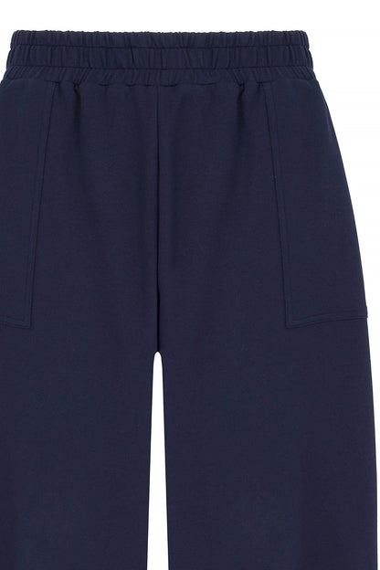 Sloane Relaxed Barrel Leg Trouser Navy - Born Nouli