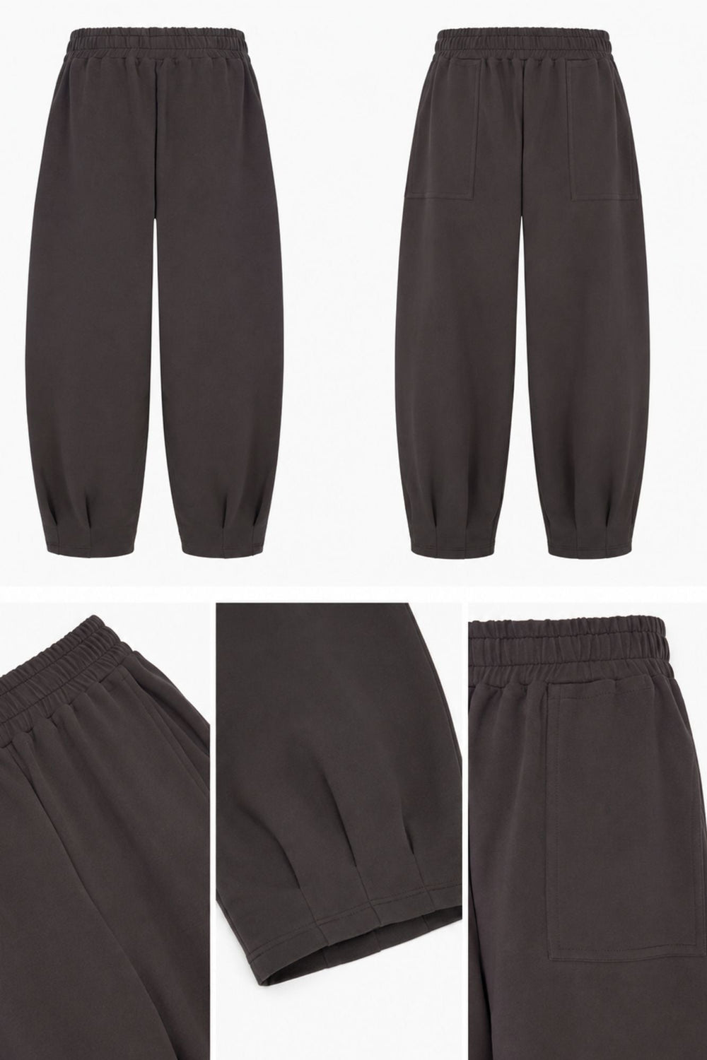 Sloane Relaxed Barrel Leg Trouser Slate - Born Nouli