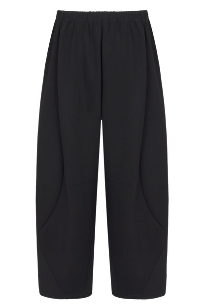 Supersoft Barrel Leg Trouser Black - Born Nouli