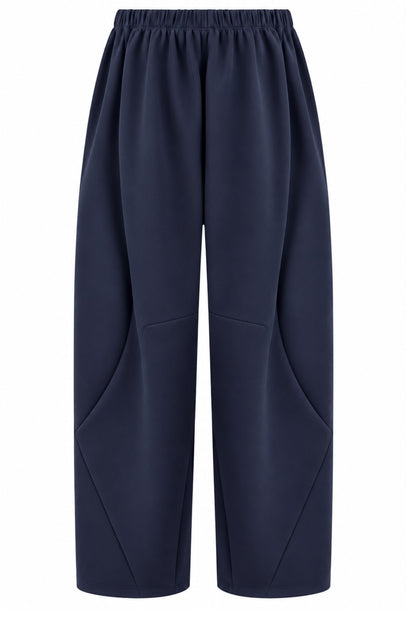 Supersoft Barrel Leg Trouser Navy - Born Nouli
